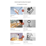 Mobile Phone Live Broadcast Bracket Mobile Phone Recording Camera Bracket + Fill Light Pink