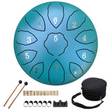 8 Inch 11 Notes Hand Pan Drum in F Key - Percussion Instrument for Entertainment, Meditation, Yoga, Zen Gifts