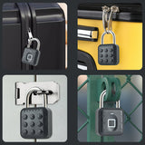 1-5pcs Smart Fingerprint Battery-powered IP67 Waterproonti Theft Padlock Quick Unlock Keyless Password Door Lock