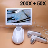 NEW Scalp Hair Follicle Facial Skin Oil Moisture Magnifying Detector 11 Inch HD LCD Screen Microscope Tester