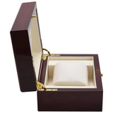 Size Wood Lacquered Glossy Single Watch Box with PU Leather Cushion