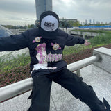 Men's And Women's Loli Print Stand-up Collar Thickened Down Padded Jacket