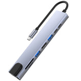 1 PCS USB C Hub Type C To 4K -Compatible Adapter USB-C Data PD Fast Charge USB Hub