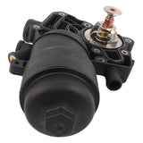 059115389P Engine Oil Filter Housing W/Coolant Thermostat Replacement for -Audi A6 A7 A8 Q5 Q7 Touareg 3.0L 2013-2016