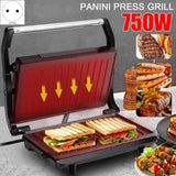 750W Household Mini Steak hine Hamburger Fried Egg Electric Sand Maker Non Stick Surface Grill Toaster EU Plug