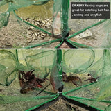 Strengthened 6-20 Holes Automatic Net Shrimp Cage Nylon Foldable Crab Fish Trap Nets Cast Folding Fishing Network
