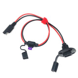 DIY Socket Sidewall Port Waterproof Quick Connect Panel Mount 16AWG SAE Cable for Solar Generator Battery Charger