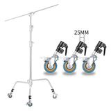 Professional Pro 3 Wheels Multi-function Studio Heavy Lighting Century C Stand Special Wheel Photography Accessories