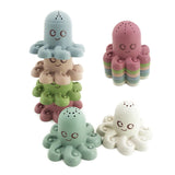 Baby Puzzle Cup Children's Early Educational Sailing Boat Octopus Stacking Cups Ring Tower Straw Bath Toys