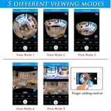 360 Degree Wifi Panoramic 1080P Security Protection Fisheye IP 3MP Smart Home Night Vision CCTV Surveillance Cameras