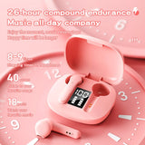 JS36 Wireless Bluetooth Headphones Waterproof Earphones 5.3 Earbuds Tws Headset with Digital Display Mic Charging Case for Phone