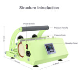 Tumbler Heat Press hine for 30oz/11oz/25oz/16oz Cups Support 2.6-3.4inch Diameter Adjustable Temperature 0-400 ℉ Timer 0-999s