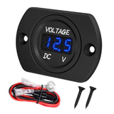 DaierTek Digital Display Round Meter Waterproof DC 12V 24V LED Voltmeter Panel Battery Monitor for Marine Boat Car Auto