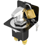 500A 12V 20247 Battery Disconnect with Lockout Plate Heavy Duty Kill Switch Fixed Handle Isolator for Car Auto RV Boat