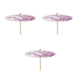 3X Art Umbrella Chinese Silk Cloth Umbrella Classical Style Decorative Umbrella Oil Paper Painted Parasol Umbrella