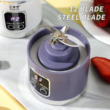 450mL Portable Electric Fruit Juicer - Home USB Rechargeable Smoothie Maker Blender. Sports Bottle for Juicing