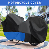 108'' Inch 420D Motorcycle Cover Waterproof Outdoor Storage for Touring Models and Conventional Model King Road