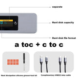 NVMe NGFF External Drive Case 10Gbps HDD Hard Disk Box with Display Screen M.2 SSD Enclosure USB3.2 Gen2 for Laptop