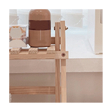Desktop Wooden Double-Layer Bookshelf Adjustable Countertop Storage Rack Bedroom Desk Decoration Cosmetics