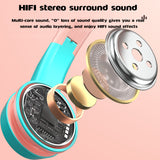 Unicorns Bluetooth 5.0 Headphone With Microphone RGB Light Earphone Girl Gifts Children for Computer Gaming Wireless Headset