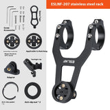 ESLNF Road Sports Camera Base Outdoor Mountain Bike Stainless Steel Extension Stand Cycg Stopwatch