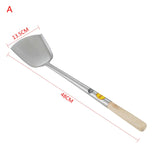 Stainless Steel Big Long Spatula Shovel Chef Cooking Cocina Utensilios Wooden Handle Spatula Kitchen Utensil