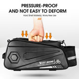 8.6L Bicycle Water Resistant Bike Rack Bag Reflective Large Capacity Lage Trunk Pannier Pouch