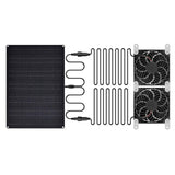 15W Waterproof Solar-Powered Dual Exhaust Fans for Ventilation