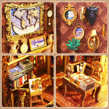3D Wooden Puzzle Bookend Kit Bookshelf Decor, With Light Model Kits For Adults