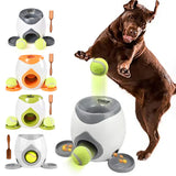 Automatic Food Dispenser Tennis Ball Launcher with Feeder Interactive Funny Reward Game Training Tool for Dog Cat