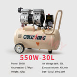 8L/30L 220V Silent Oil-Free Small Industrial High-Pressure Pump Car Air Compressor