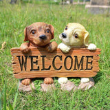 Dog Statue - Holiday Decoration, Decorative Puppy Figurine Ornament for Tabletop, Home, Office, Outdoor & Garden