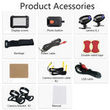 Motorcycle Driving Recorder Waterproof 3 Inch Screen with Two 1080P Cameras Support Wifi Gps Gravity Sensing Loop Recording