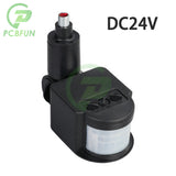 LED-Motion 24V Automatic PIR Infrared Detector 180 Degree Rotating Outdoor Timer Switch Motion Sensor