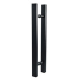 Black Stainless Steel Glass / Wooden Door Handle