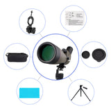 Military Green Bird Watching Telescope - SV13 with 20-60x Magnification, 80mm Objective Lens, Waterproof and Phone Clip