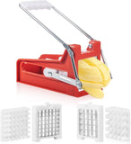 Potato Chipper French Fries Slicer Chip Maker Cutter Chopper With 2 Blades