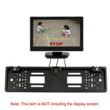 European License Plate Frame Backup 12 LED Rear View Camera with Reversing Radar System Parking Sensor