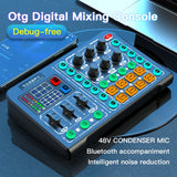 M6 Professional Noise Reduction Mixer Board Lighting Effect Live Sound Card Voice Changer