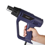 AtuMan HG-1 Hot Air Heater 2000W 50-650℃ Adjustable Temperature for Crafts Shrinking PVC Stripping Paint with 4 Nozzles