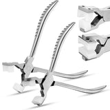 2 Pcs Making Kit Chain Nose Pliers and Wrapping Metal Stainless Steel Bender Ring Bending Tool