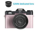 4K Digital For Photography and Video Auto focus Anti-Shake 48MP Compact Vlogging Camera 3' '180°Flip Screen with Flash