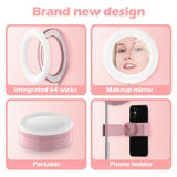Circle Fill Light Dimmable Round Lamp 6" LED Selfie Ring Light Tripod Trepied Makeup Photography RingLight Phone Stand Holder