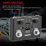 KOKKO Looper Tuner - Portable BT Page-Turner, Phrase Loop Recording, Drum Effect Pedal, Digital