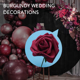 25Pcs Real Looking Bury Roses with Stems for DIY Wedding Bouquets Red Bridal Shower