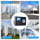 Time Clock Attendance hine for Employees Biometric In and Out Punching ID Card Recognition 5 Languages System