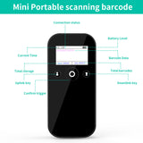 2D 1D Wireless USB 2.4G BT Barcode Scanner with Screen Handheld Bar Code Reader Battery Level Time Display Works