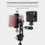Multi-functional Holder Metal Clamp Tripod Mount Aluminum Alloy 1/4In for i Phone 15/14/13/12/11 Vlog Video