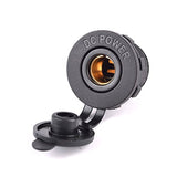 DC 12V 24V Car Cigarette Lighter Socket Euro Plug Power Supply Adapter with Standard Nut Merit Cover Panel Mount