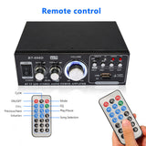 HIFI Bluetooth Audio Amplifier Power amplificador Support Remote Control FM USB SD Treble Bass Home Theater Amplifiers